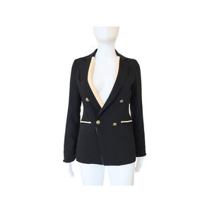 Double Breasted Blazer - Black - S